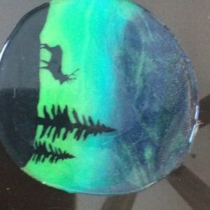 Hand painted majestic coasters made from stone